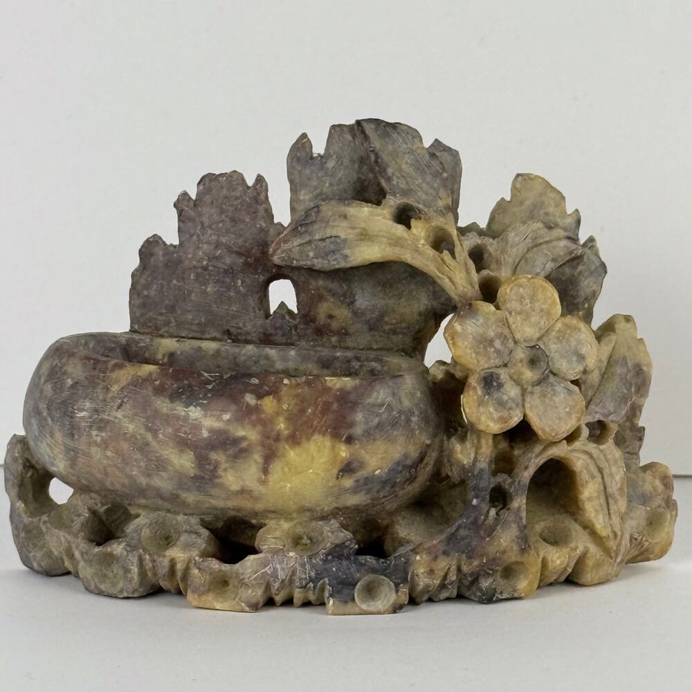 antique soapstone chinese inkwell